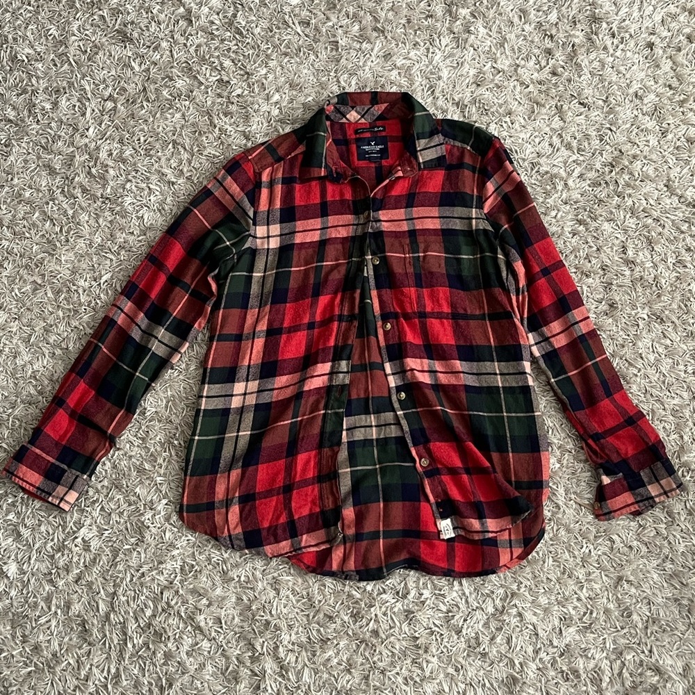 American Eagle Flannel Boyfriend Fit
